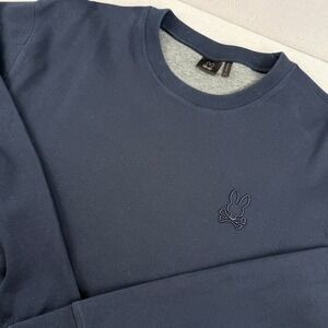 Psycho Bunny Mens XXXL Navy Blue Crewneck Sweatshirt Classics Re-Imagined 3XL